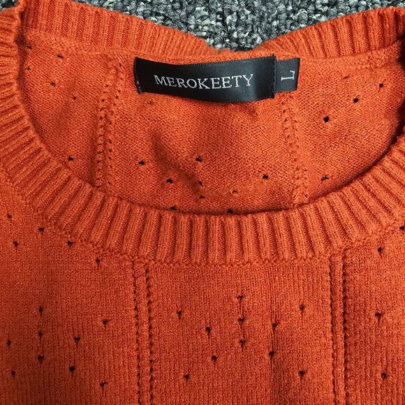 BUNDLE OF 2- Short Sleeve Sweaters- Sz Large - Picture 3 of 8